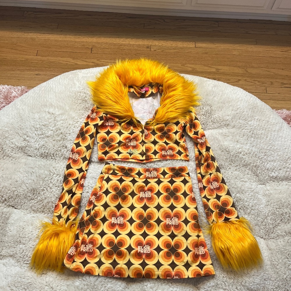 Elsie Fred 70s inspired skirt and top